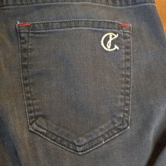 CJ Cookie Johnson Size 25 Jeans Praise Relaxed Fit Black Denim Stretch - Picture 4 of 12